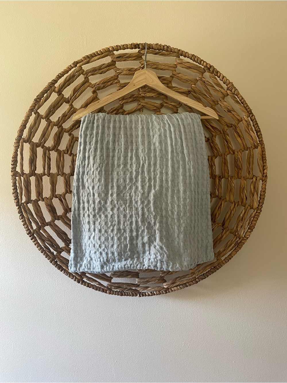 Nicole Miller Light Blue Waffle Weave Pillow Shams